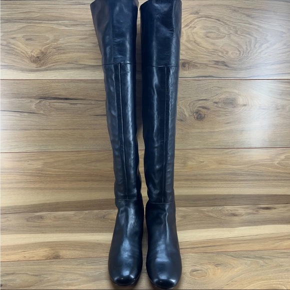 Vera Wang Leather Knee-High Boots - Picture 3 of 10